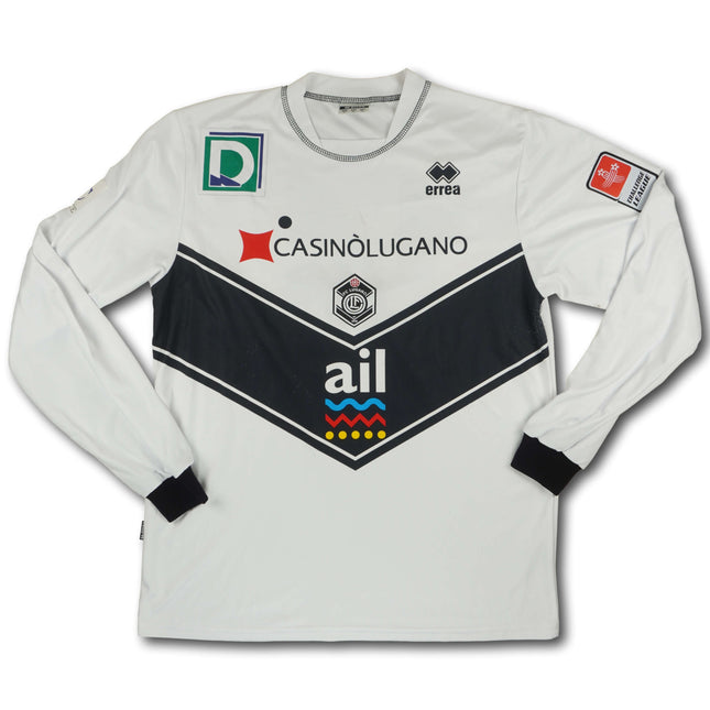 FC Lugano 2009-10 Trikot heim Match Worn mit COA - L/S - Renfer #14 - 6/10 - [XL]
