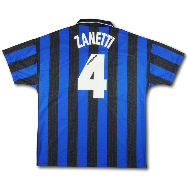 Inter Mailand 1996-97 Trikot heim - ZANETTI #4 - 8/10 - [XL]
