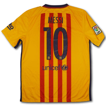 FC Barcelona 2015-16 Trikot auswärts Meistersaison & Cupsieger - MESSI #10 - 9/10 - [L]