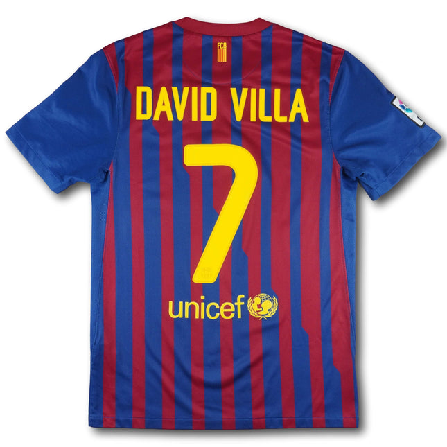 FC Barcelona 2011-12 Trikot heim - DAVID VILLA #7 - 7/10 - [S]