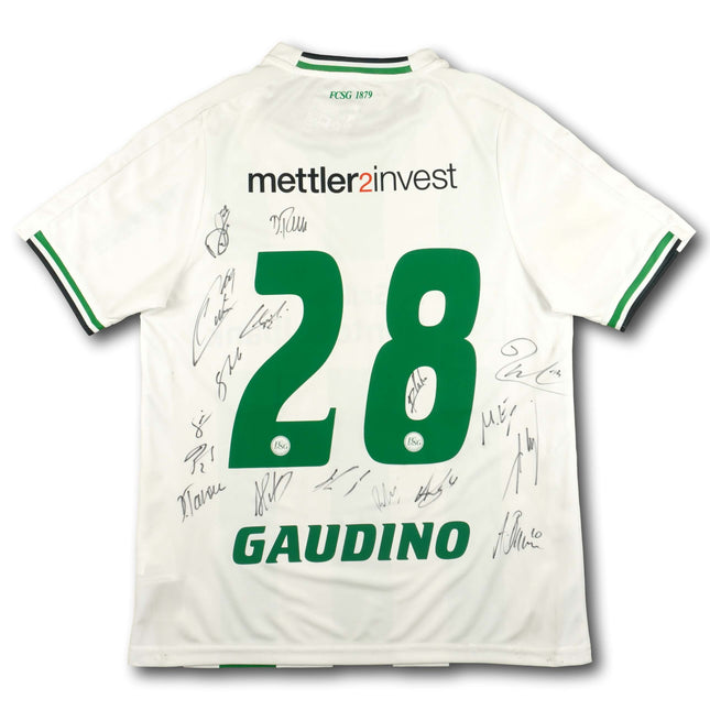 FC St. Gallen 2015-16 Trikot heim signiert vom Team - GAUDINO #28 - 5/10 - [S]