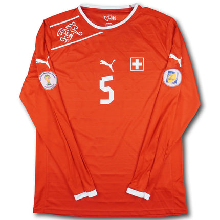 Schweiz 2012 Trikot heim - L/S - VON BERGEN #5 - 7/10 - [XL]