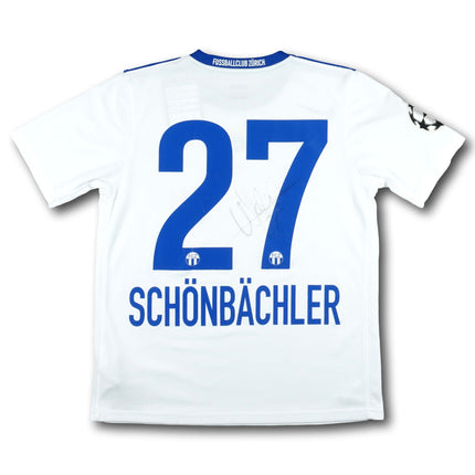 FC Zürich 2009-11 Trikot heim signiert - SCHÖNBÄCHLER #27 - 7/10 - [Kids L]