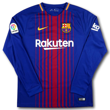 FC Barcelona 2017-18 Trikot heim Meistersaison - L/S - 9/10 - [M]