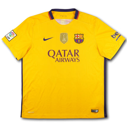 FC Barcelona 2015-16 Trikot auswärts Meistersaison - SUAREZ #9 - 7/10 - [XL]