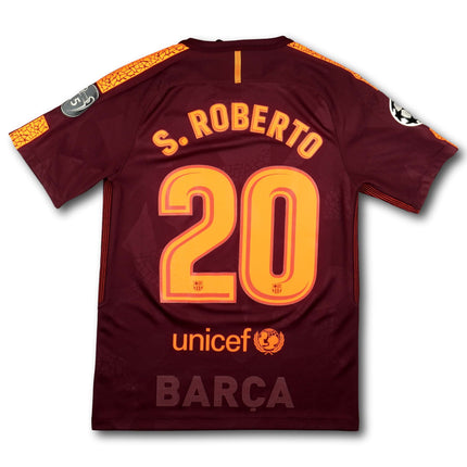 FC Barcelona 2017-18 Trikot drittes Meistersaison - S: ROBERTO #20 - 7/10 - [S]