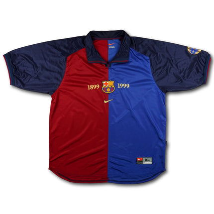 FC Barcelona 1999-00 Trikot heim 100 Jahre Jubiläum - 7/10 - [XL]