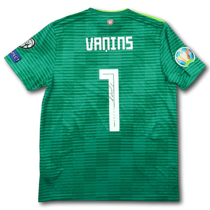 Lettland 2018 Trikot torhüter Player Issue signiert - VANINS #1 - 8/10 - [L]