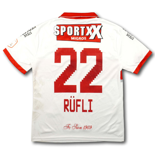 FC Sion 2013-14 Trikot heim Player Issue - RÜFLI #22 - 6/10 - [M]
