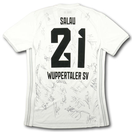 Wuppertaler SV 2021-22 Trikot auswärts Player Issue signiert vom Team - SALAU #21 - 7/10 - [L]