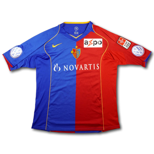 FC Basel 2004-06 Trikot heim Player Issue Meistersaison (05/06) signiert - PAPA MALICK #12 - 9/10 - [XL]