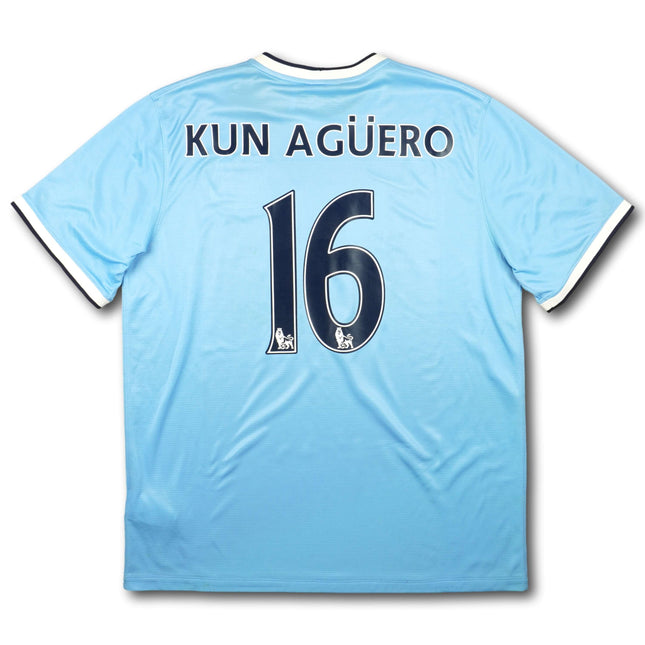 Manchester City 2013-14 Trikot heim Meistersaison - KUN AGÜERO #16 - 8/10 - [XL]