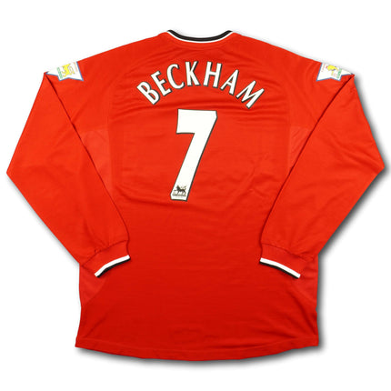 Manchester United 2000-02 Trikot heim Meistersaison (00/01) - L/S - BECKHAM #7 - 8/10 - [L]
