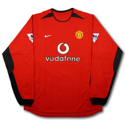 Manchester United 2002-04 Trikot heim Meistersaison (02/03) - L/S - SCHOLES #18 - 7/10 - [L]