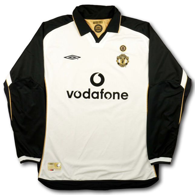 Manchester United 2001-02 Trikot auswärts 100 Jahre Jubiläume / Reversible - L/S - BECKHAM #7 - 7/10 - [L]