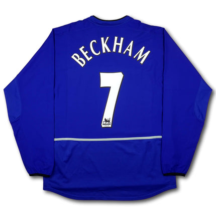 Manchester United 2002-03 Trikot drittes Meistersaison - L/S - BECKHAM #7 - 9/10 - [L]