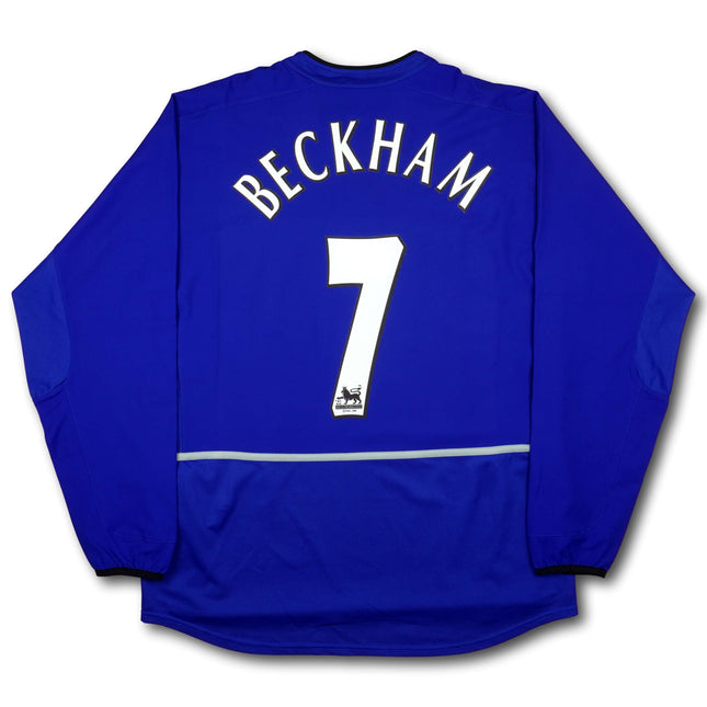 Manchester United 2002-03 Trikot drittes Meistersaison - L/S - BECKHAM #7 - 9/10 - [L]