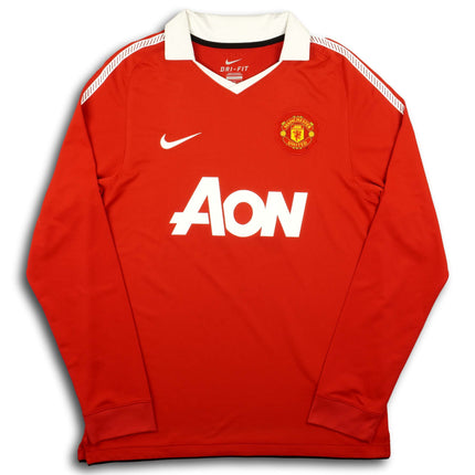 Manchester United 2010-11 Trikot heim Meistersaison - L/S - SCHOLES #18 - 7/10 - [M]