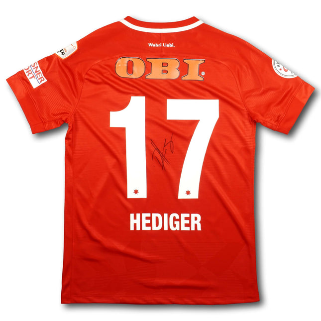 FC Thun 2018-19 Trikot heim Player Issue signiert - HEDIGER #17 - 8/10 - [M]