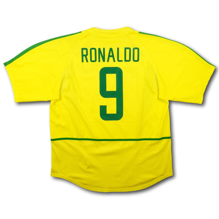 Brasilien 2002 Trikot heim Weltmeister - RONALDO #9 - 7/10 - [L]