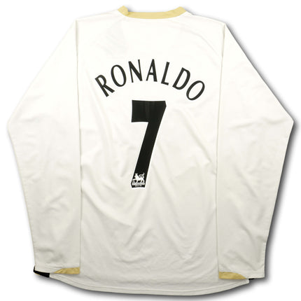 Manchester United 2006-08 Trikot auswärts Meistersaisons & UCL-Sieger - L/S - RONALDO #7 - 8/10 - [XL]