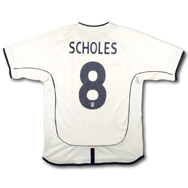 England 2002 Trikot heim - SCHOLES #8 - 6/10 - [M]