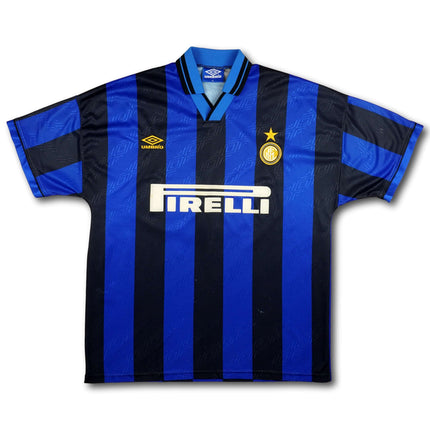 Inter Mailand 1995-96 Trikot heim - R. CARLOS #6 - 5/10 - [XL]