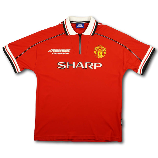 Manchester United 1998-00 Trikot heim Triple-Saison (98/99)  & Meistersaison (99/00) - BECKHAM #7 - 8/10 - [L]