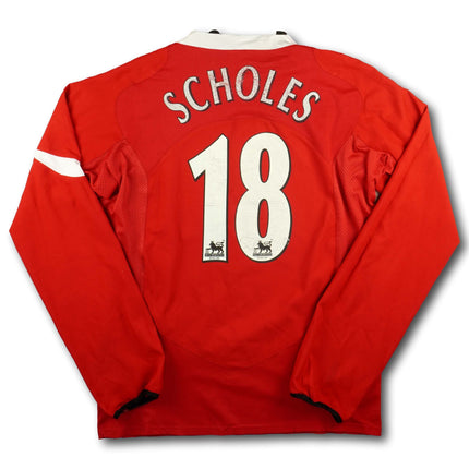 Manchester United 2004-06 Trikot heim - L/S - SCHOLES #18 - 5/10 - [M]