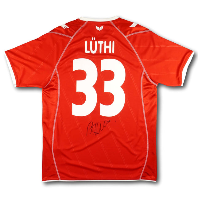 FC Thun 2011-12 Trikot spezial Europa League Heim  signiert - LÜTHI #33 - 9/10 - [M]