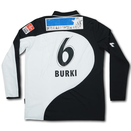 FC Aarau 2009-10 heim XL BURKI #6 signiert vintage Diadora